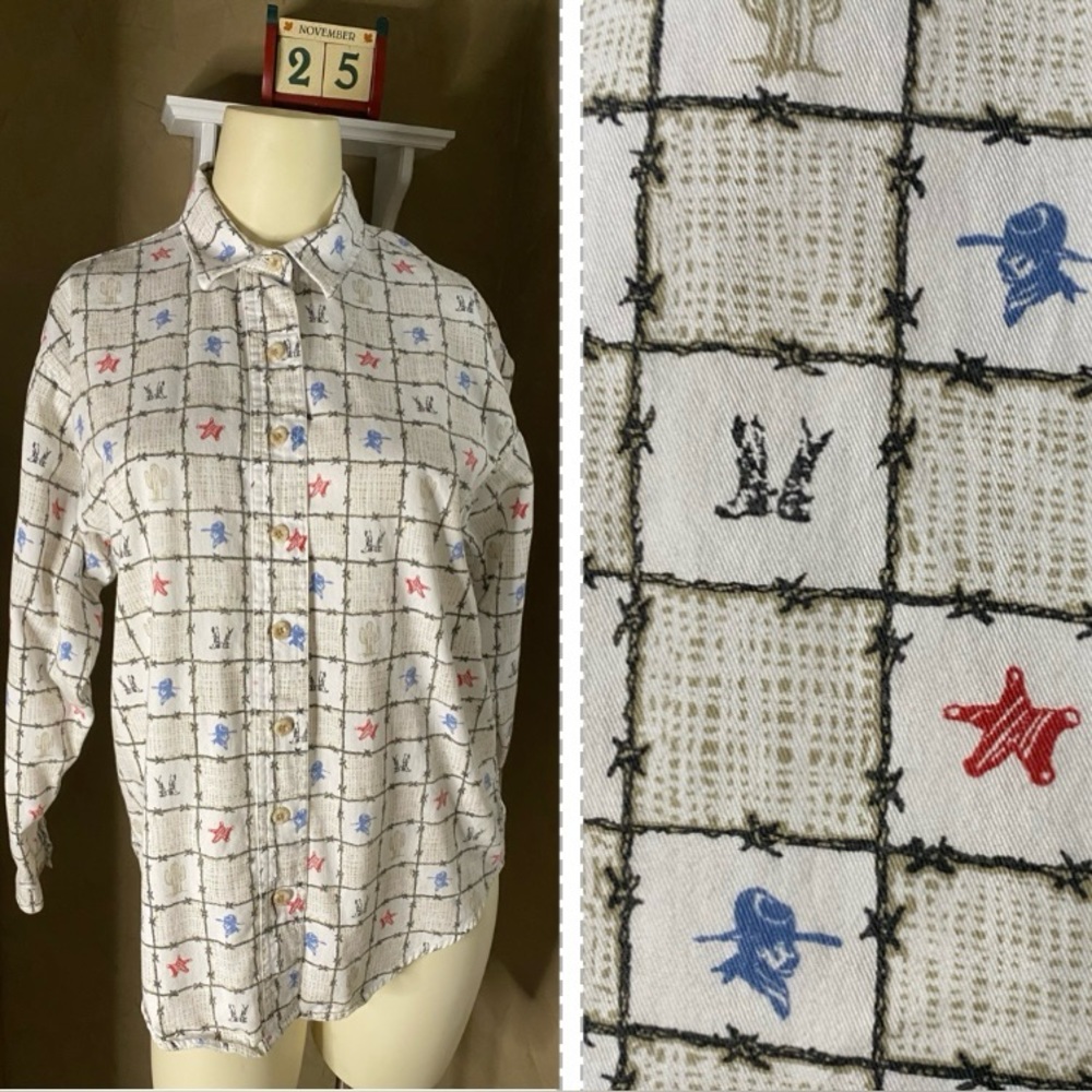 Vintage Barn Fly Men’s Shirt Western Button Down Long Sleeve